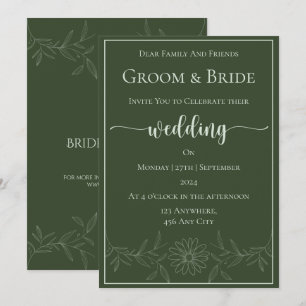 Pure Bliss: Daisy-Blume-Hochzeit Einladung