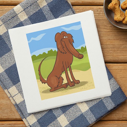 Pure Bred Irish Setter Dog Napkins Serviette