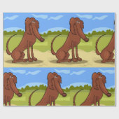 Pure Bred Irish Setter Dog Wrapping Paper Geschenkpapier (Flach)