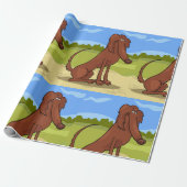 Pure Bred Irish Setter Dog Wrapping Paper Geschenkpapier (Ungerollt)