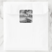 Pure Campbell Creek Quadratischer Aufkleber (Tasche)