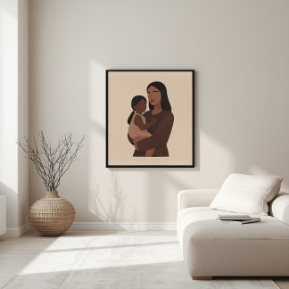 Pure Connection – Modern Motherhood Art Poster