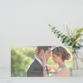 Pure Elegance Wedding Danke - Black (Stehend Vorderseite)