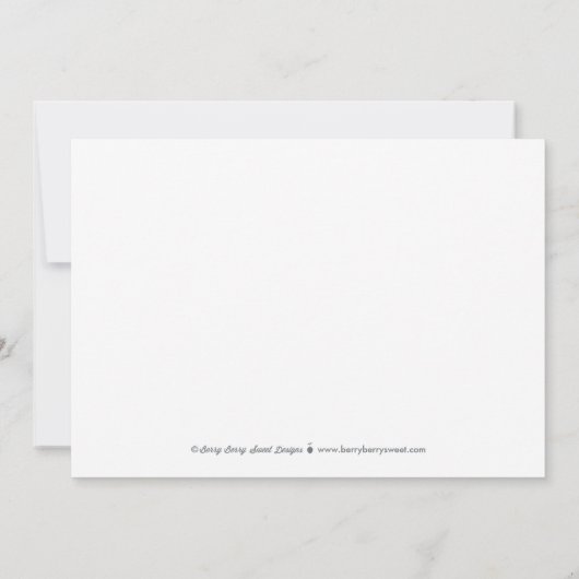 Pure Elegance Wedding Dankeschön Card Dankeskarte (Rückseite)