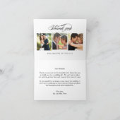 Pure Elegance Wedding Thank You Card - White Dankeskarte (Innenseite)