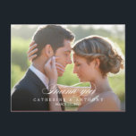 Pure Elegance Wedding Thank You Card - White Postkarte<br><div class="desc">Sending out your thank you note will be a breeze with this chic and stylish thank you postcard. Also gut in other colors and as folded cards. Design © berryberrysweet.com</div>