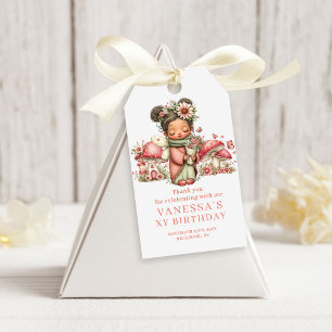 Pure Fairy 4. Geburtstagsröte Florales Gefälligkei Geschenkanhänger