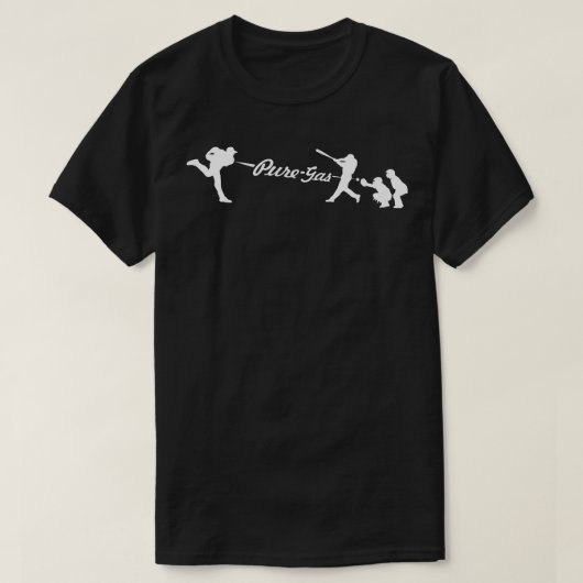 Pure Gas Baseball Pitcher Pitcher Strikeout K Bas T-Shirt (Design vorne)