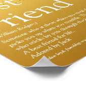 Pure Gold Best Friend Definition Glitzer Glam Poster (Ecke)