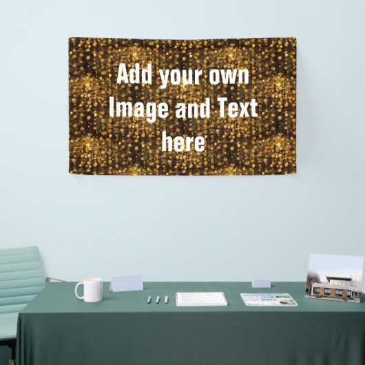 PURE GOLD Diamonds Pattern + Ihr Text / Foto Banner (Messeveranstaltung)
