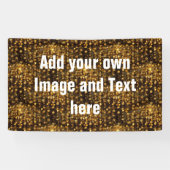 PURE GOLD Diamonds Pattern + Ihr Text / Foto Banner (Horizontal)