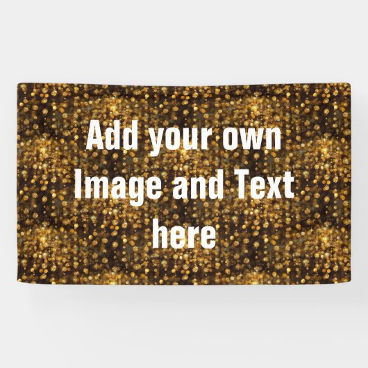 PURE GOLD Diamonds Pattern + Ihr Text / Foto Banner (Horizontal)