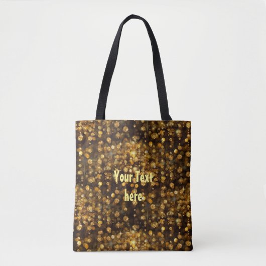 PURE GOLD Diamonds Pattern + Ihr Text / Foto Tasche (Vorderseite)