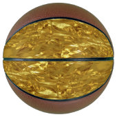 PURE GOLD FOIL Patches + Ihr Text / Foto Basketball (Vorderseite)