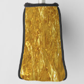 PURE GOLD FOIL Patches + Ihr Text / Foto Golf Headcover (Rotieren 90)