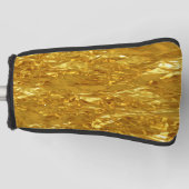PURE GOLD FOIL Patches + Ihr Text / Foto Golf Headcover (Vorderseite)