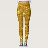 PURE GOLD FOIL Patches + Ihr Text / Foto Leggings (Vorderseite)
