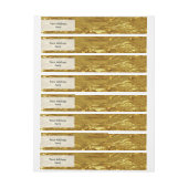 PURE GOLD FOIL Patches + Ihr Text / Foto Rundum-Adressaufkleber (Bogen)