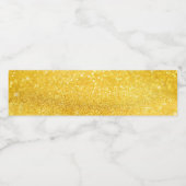 PURE GOLD Glitzer Pattern + Ihr Text / Foto Wasserflaschenetikett (Einzelnes Label)