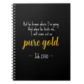 Pure Gold Job 23:10 Scripture Notebook Notizblock (Vorderseite)