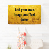 PURE GOLD LEAF Muster + Ihr Text / Foto Banner (Insitu)