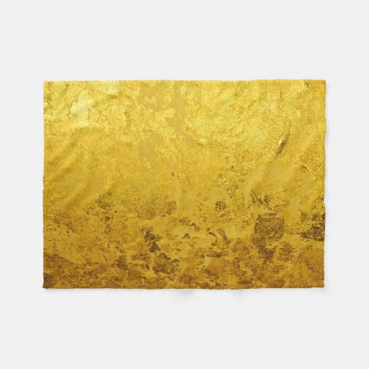 PURE GOLD LEAF Muster + Ihr Text / Foto Fleecedecke (Vorderseite (Horizontal))