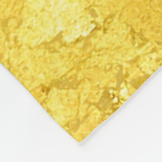 PURE GOLD LEAF Muster + Ihr Text / Foto Fleecedecke (Ecke)
