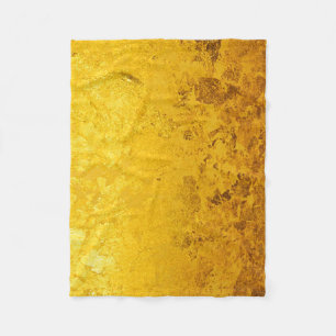 PURE GOLD LEAF Muster + Ihr Text / Foto Fleecedecke