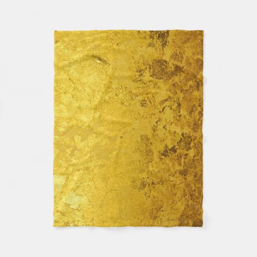 PURE GOLD LEAF Muster + Ihr Text / Foto Fleecedecke (Vorderseite)