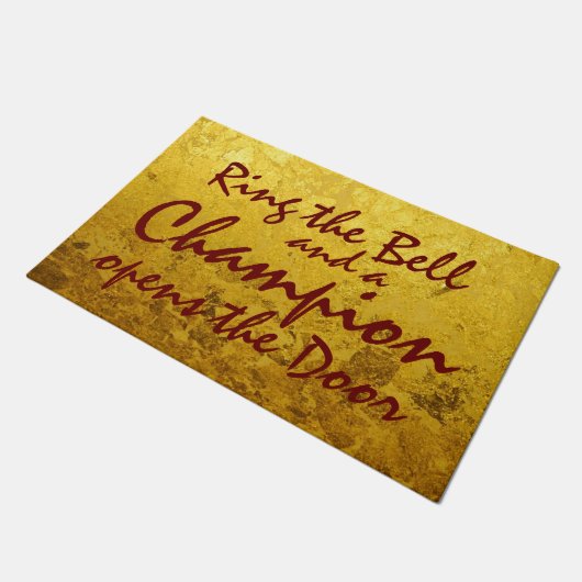 PURE GOLD LEAF Muster + Ihr Text / Foto Fußmatte (Schrägansicht)
