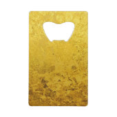 PURE GOLD LEAF Muster + Ihr Text / Foto Geldkarten Flaschenöffner (Vorderseite)