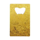 PURE GOLD LEAF Muster + Ihr Text / Foto Geldkarten Flaschenöffner (Rückseite)