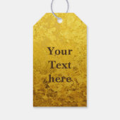 PURE GOLD LEAF Muster + Ihr Text / Foto Geschenkanhänger (Rückseite)