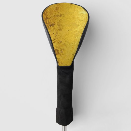 PURE GOLD LEAF Muster + Ihr Text / Foto Golf Headcover (Vorderseite)