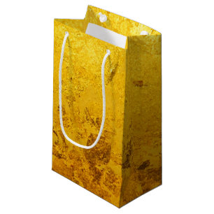 PURE GOLD LEAF Muster + Ihr Text / Foto Kleine Geschenktüte