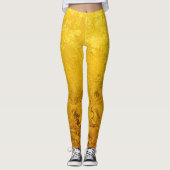 PURE GOLD LEAF Muster + Ihr Text / Foto Leggings (Vorderseite)