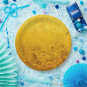 PURE GOLD LEAF Muster + Ihr Text / Foto Pappteller (Party)