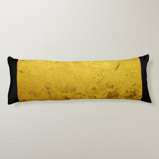 PURE GOLD LEAF Muster + Ihr Text / Foto Seitenschläferkissen (Rückseite)