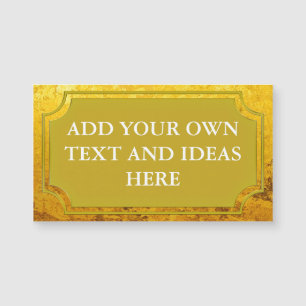 PURE GOLD LEAF Muster + Ihr Text / Ihre Ideen Magnetkarte
