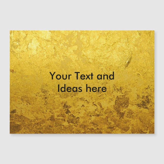 PURE GOLD LEAF Muster + Ihr Text / Ihre Ideen Magnetkarte (Vorderseite)