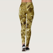 PURE GOLD moonscape Pattern + Ihr Text / Foto Leggings (Rückseite)