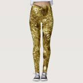 PURE GOLD moonscape Pattern + Ihr Text / Foto Leggings (Vorderseite)