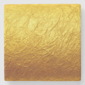 PURE GOLD Paper Pattern + Ihr Text / Bild Steinuntersetzer (Vorderseite)