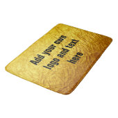 PURE GOLD PAPIERmuster + Ihr Text / Foto Badematte (Schrägansicht)