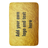 PURE GOLD PAPIERmuster + Ihr Text / Foto Badematte (Vorderseite Vertikal)