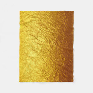 PURE GOLD PAPIERmuster + Ihr Text / Foto Fleecedecke