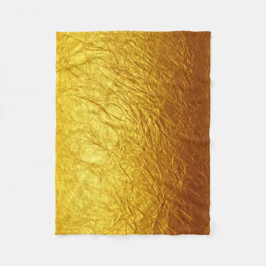 PURE GOLD PAPIERmuster + Ihr Text / Foto Fleecedecke (Vorderseite)