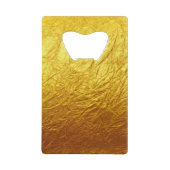 PURE GOLD PAPIERmuster + Ihr Text / Foto Geldbeutel Flaschenöffner (Vorderseite)