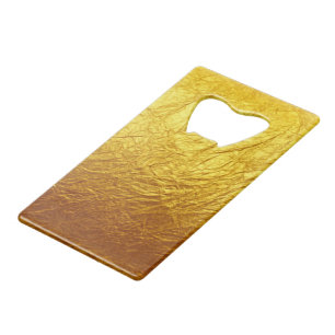 PURE GOLD PAPIERmuster + Ihr Text / Foto Geldbeutel Flaschenöffner