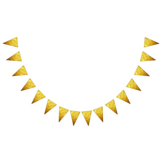 PURE GOLD PAPIERmuster + Ihr Text / Foto Wimpelkette (Alle)